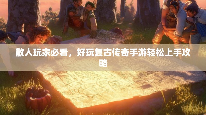 散人玩家必看,好玩复古传奇手游轻松上手攻略