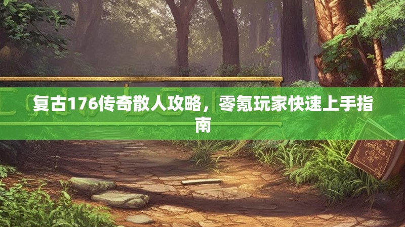 复古176传奇散人攻略，零氪玩家快速上手指南
