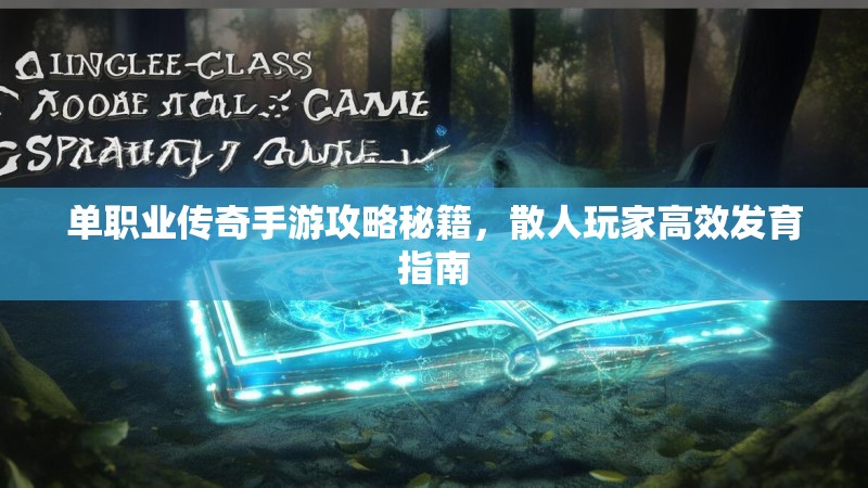 单职业传奇手游攻略秘籍,散人玩家高效发育指南