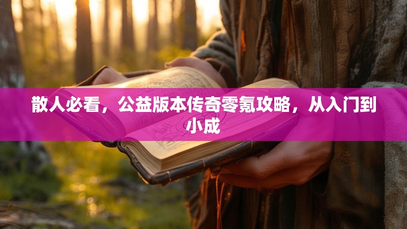 散人必看，公益版本传奇零氪攻略，从入门到小成