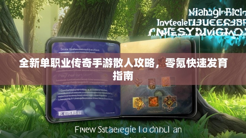 全新单职业传奇手游散人攻略,零氪快速发育指南