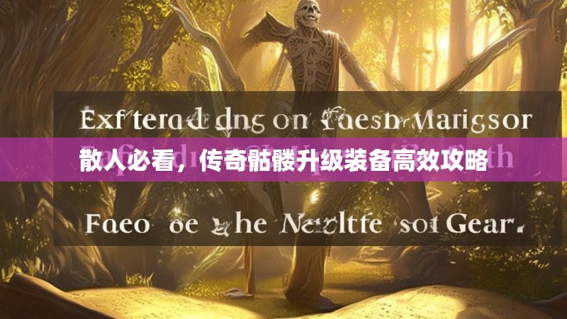 散人必看，传奇骷髅升级装备高效攻略