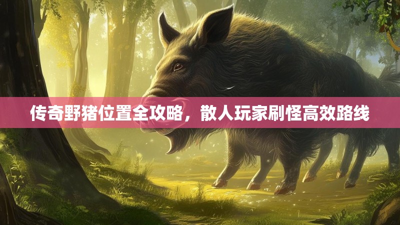 传奇野猪位置全攻略，散人玩家刷怪高效路线