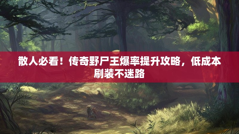 散人必看!传奇野尸王爆率提升攻略,低成本刷装不迷路
