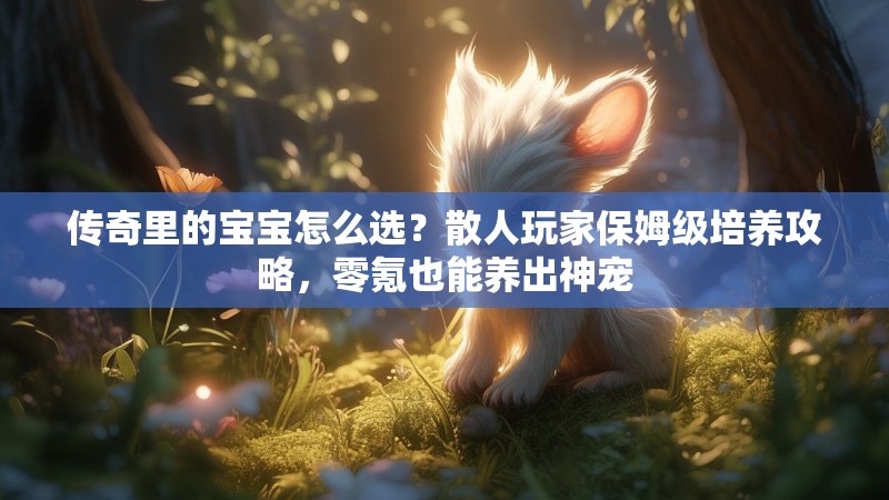 传奇里的宝宝怎么选?散人玩家保姆级培养攻略,零氪也能养出神宠