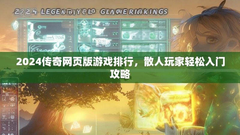 2024传奇网页版游戏排行,散人玩家轻松入门攻略