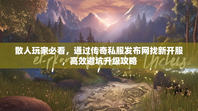 散人玩家必看,通过传奇私服发布网找新开服,高效避坑升级攻略