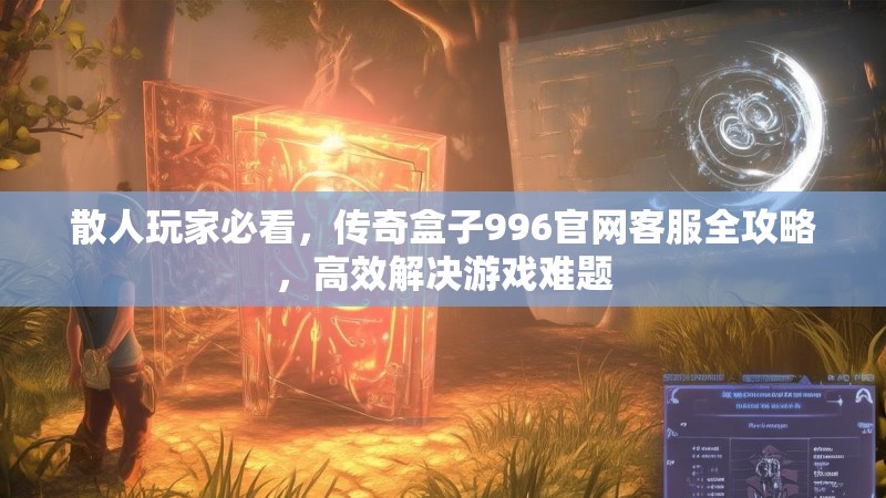 散人玩家必看,传奇盒子996官网客服全攻略,高效解决游戏难题