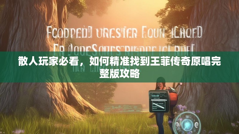 散人玩家必看,如何精准找到王菲传奇原唱完整版攻略