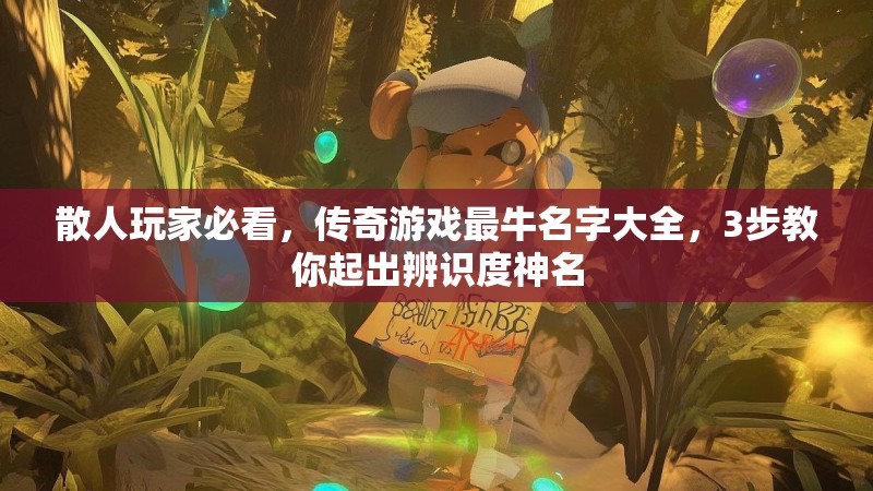 散人玩家必看,传奇游戏最牛名字大全,3步教你起出辨识度神名