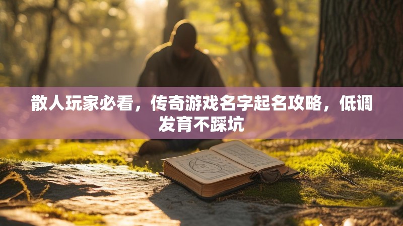 散人玩家必看，传奇游戏名字起名攻略，低调发育不踩坑