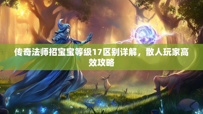 传奇法师招宝宝等级17区别详解，散人玩家高效攻略