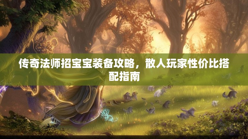 传奇法师招宝宝装备攻略，散人玩家性价比搭配指南
