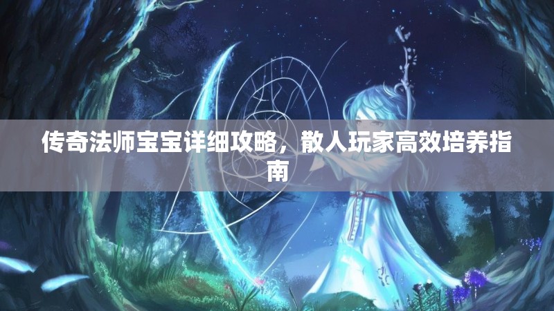 传奇法师宝宝详细攻略,散人玩家高效培养指南