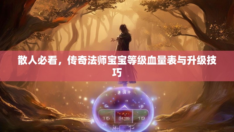 散人必看，传奇法师宝宝等级血量表与升级技巧