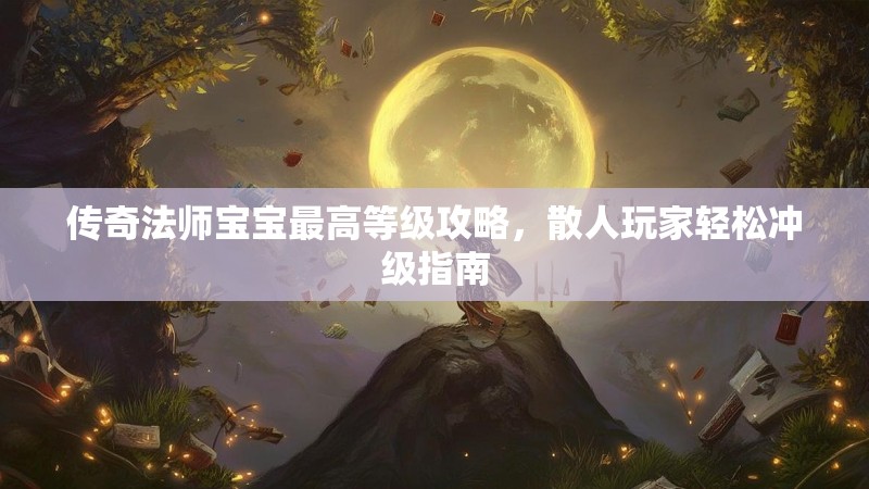 传奇法师宝宝最高等级攻略，散人玩家轻松冲级指南