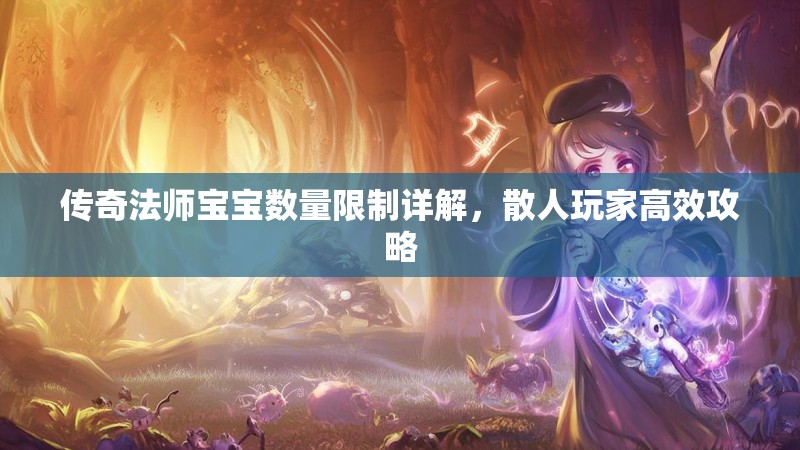 传奇法师宝宝数量限制详解，散人玩家高效攻略