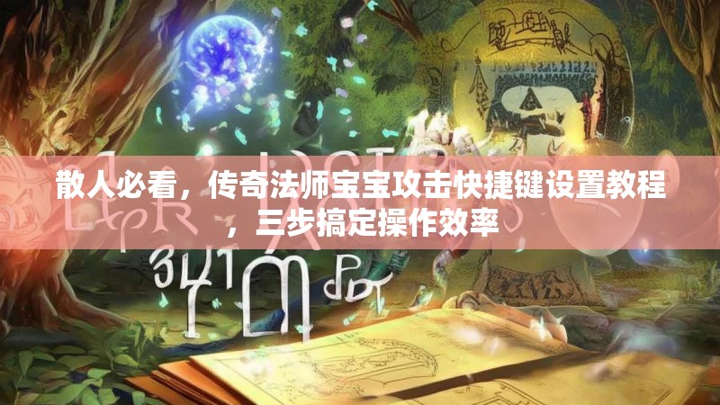 散人必看,传奇法师宝宝攻击快捷键设置教程,三步搞定操作效率