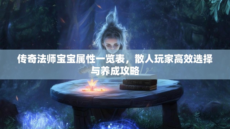传奇法师宝宝属性一览表,散人玩家高效选择与养成攻略
