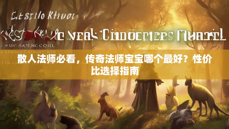 散人法师必看，传奇法师宝宝哪个最好？性价比选择指南