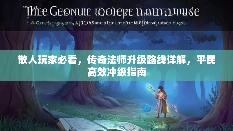 散人玩家必看，传奇法师升级路线详解，平民高效冲级指南