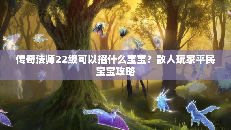 传奇法师22级可以招什么宝宝?散人玩家平民宝宝攻略