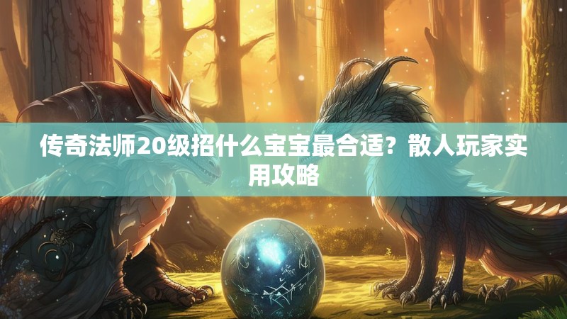 传奇法师20级招什么宝宝最合适?散人玩家实用攻略