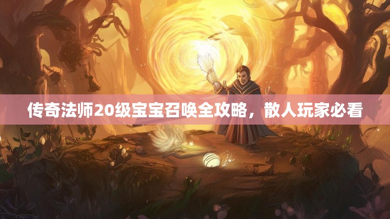 传奇法师20级宝宝召唤全攻略,散人玩家必看