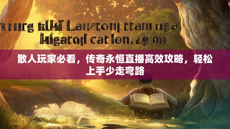 散人玩家必看，传奇永恒直播高效攻略，轻松上手少走弯路