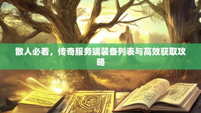 散人必看，传奇服务端装备列表与高效获取攻略