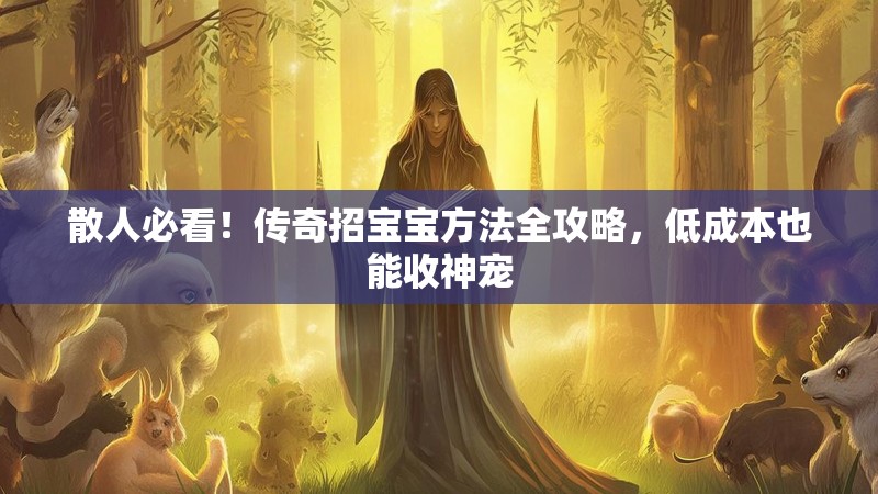 散人必看！传奇招宝宝方法全攻略，低成本也能收神宠