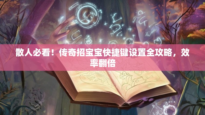 散人必看！传奇招宝宝快捷键设置全攻略，效率翻倍