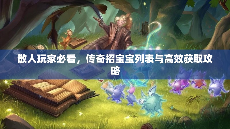散人玩家必看，传奇招宝宝列表与高效获取攻略