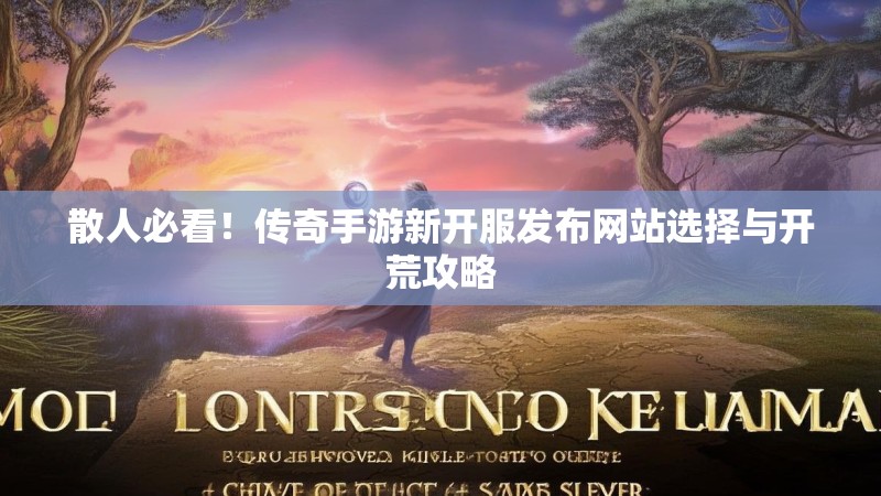 散人必看！传奇手游新开服发布网站选择与开荒攻略