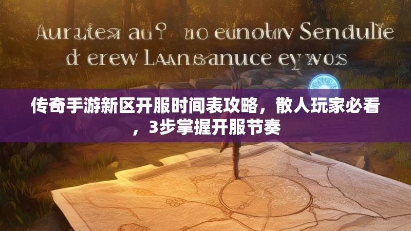 传奇手游新区开服时间表攻略，散人玩家必看，3步掌握开服节奏