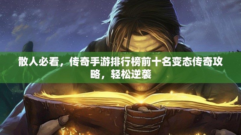 散人必看，传奇手游排行榜前十名变态传奇攻略，轻松逆袭