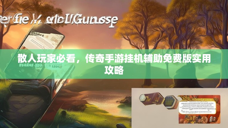 散人玩家必看，传奇手游挂机辅助免费版实用攻略