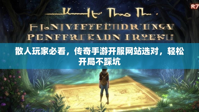 散人玩家必看，传奇手游开服网站选对，轻松开局不踩坑
