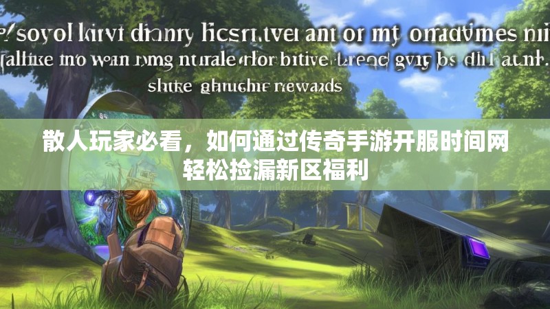 散人玩家必看，如何通过传奇手游开服时间网轻松捡漏新区福利