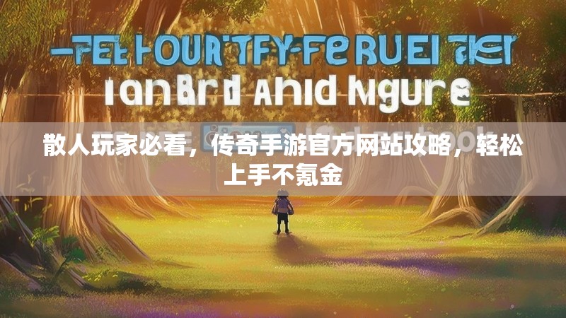 散人玩家必看，传奇手游官方网站攻略，轻松上手不氪金