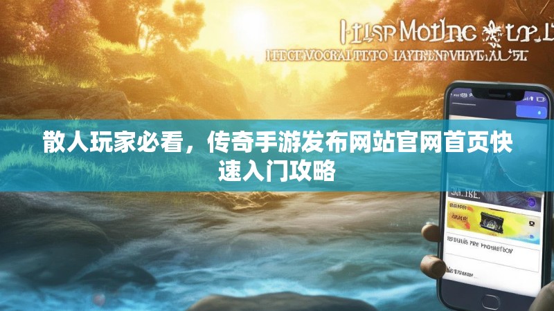 散人玩家必看，传奇手游发布网站官网首页快速入门攻略