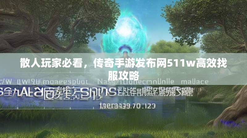 散人玩家必看，传奇手游发布网511w高效找服攻略