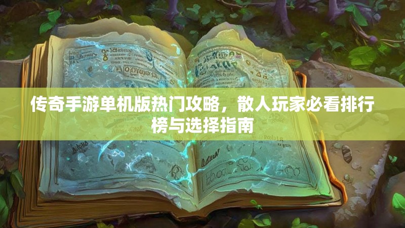 传奇手游单机版热门攻略，散人玩家必看排行榜与选择指南