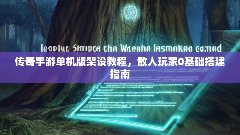 传奇手游单机版架设教程，散人玩家0基础搭建指南