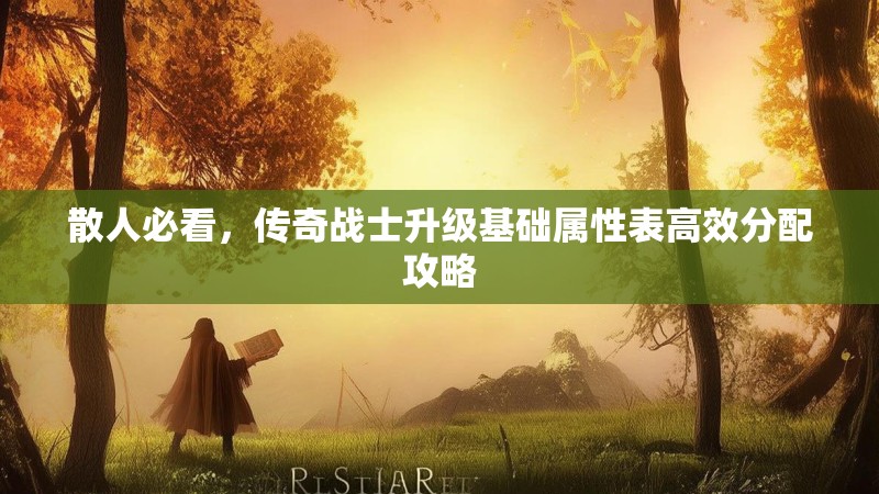 散人必看，传奇战士升级基础属性表高效分配攻略