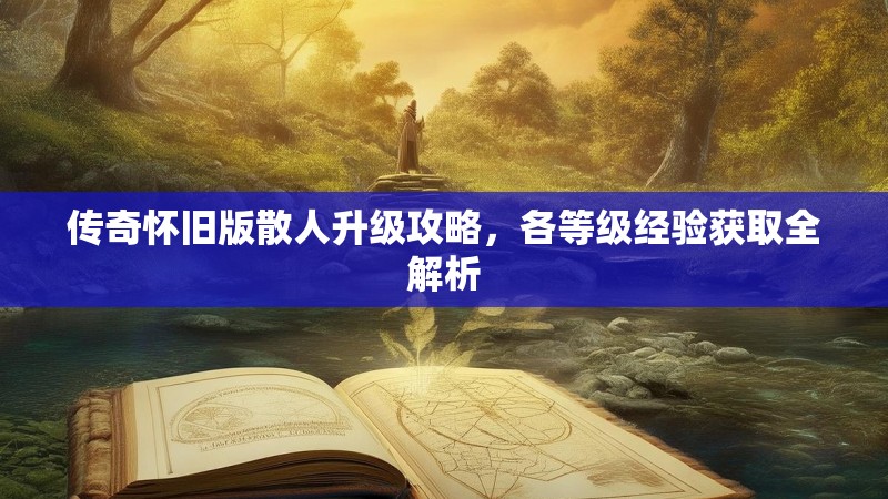 传奇怀旧版散人升级攻略，各等级经验获取全解析