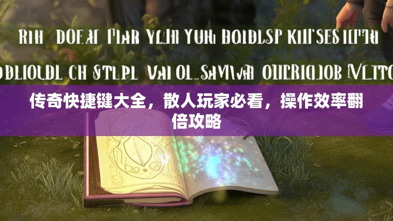 传奇快捷键大全，散人玩家必看，操作效率翻倍攻略