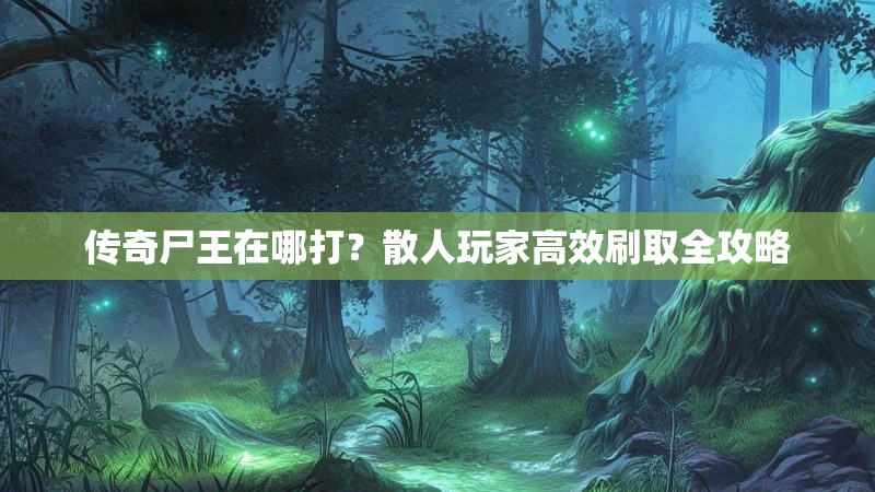 传奇尸王在哪打？散人玩家高效刷取全攻略