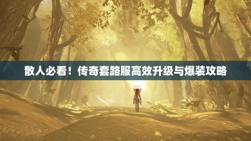 散人必看！传奇套路服高效升级与爆装攻略