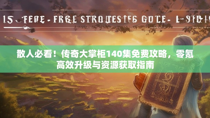 散人必看！传奇大掌柜140集免费攻略，零氪高效升级与资源获取指南